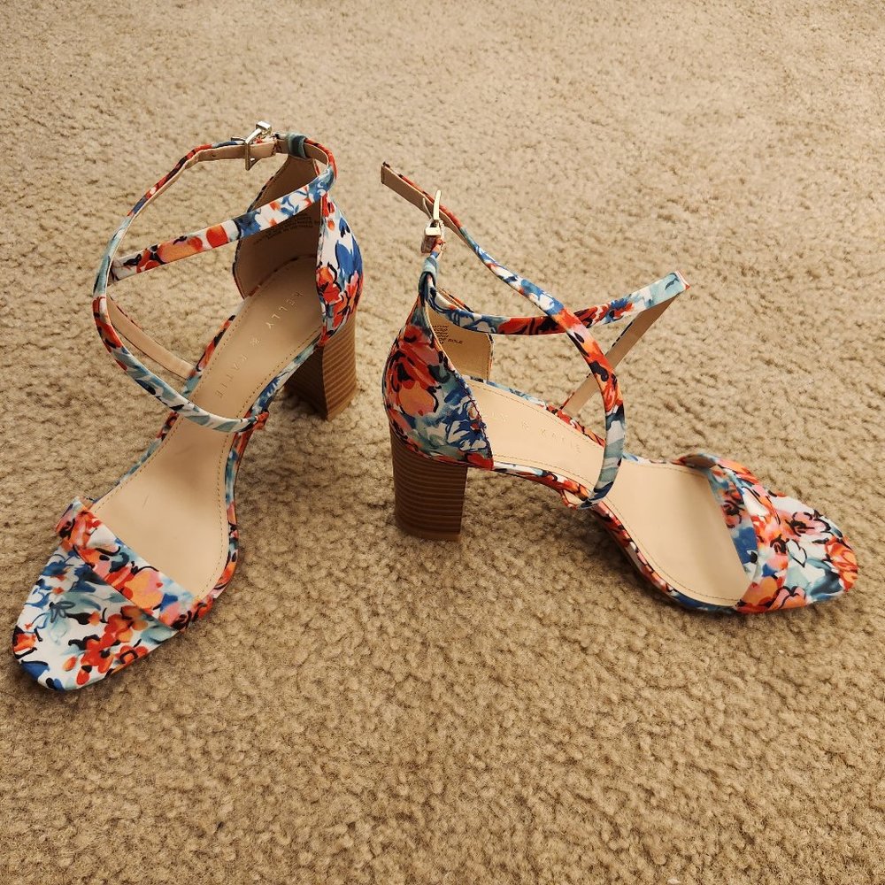 Colorful Floral Kelly & Katie heels